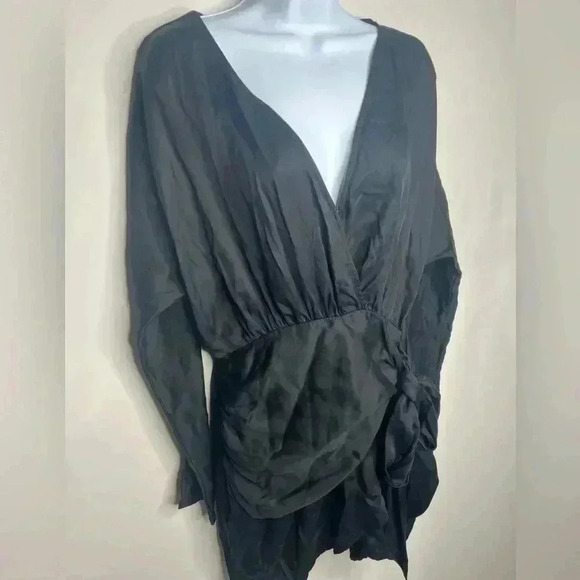 L’academie 100% Tencell Wrap Dress Size Medium - Picture 2 of 7